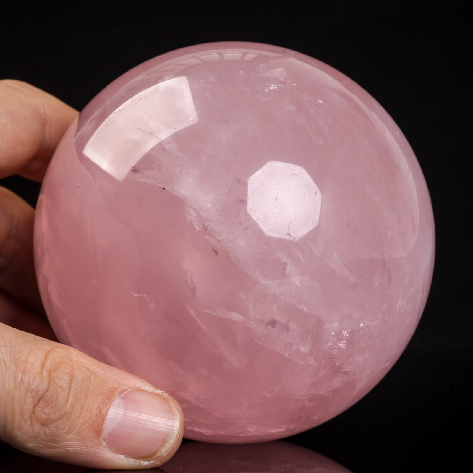 755g 82mm Pink Rose Quartz Sphere Large Crystal Ball Natural Healing Stone Decor