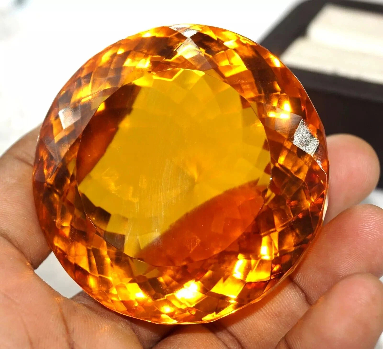 500 Ct Certified Yellow Huge Citrine Natural Brazilian Round Cut Loose Gemstone