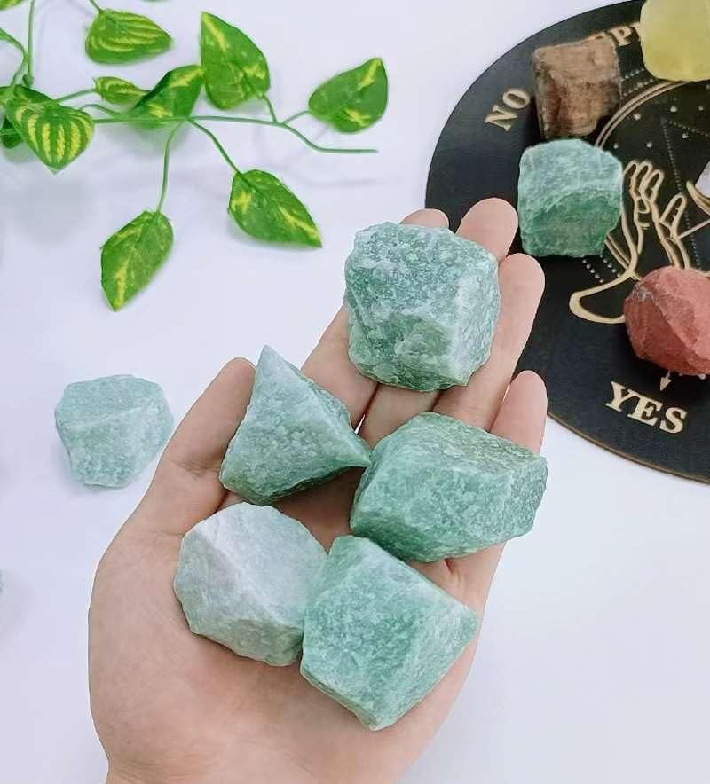 Green Aventurine 2″ Natural Rough Stones Crystal Large Raw Crystals