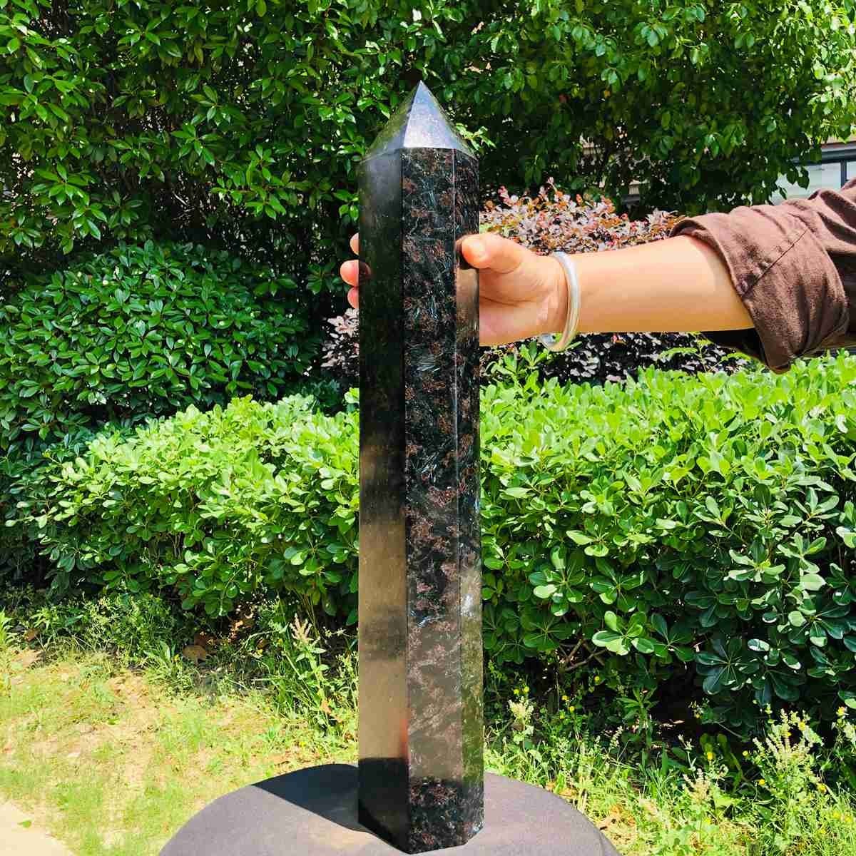 16.23LB Natural Fireworks Stone Obelisk Quartz Tower Crystal Wand Point Healing