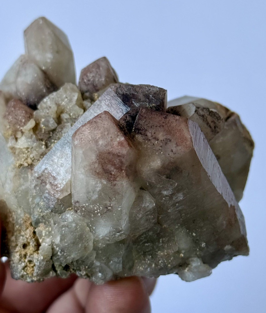 Hematite Quartz Crystal Cluster Red Feather, CO- 9.2cm – 236.5g – ID91