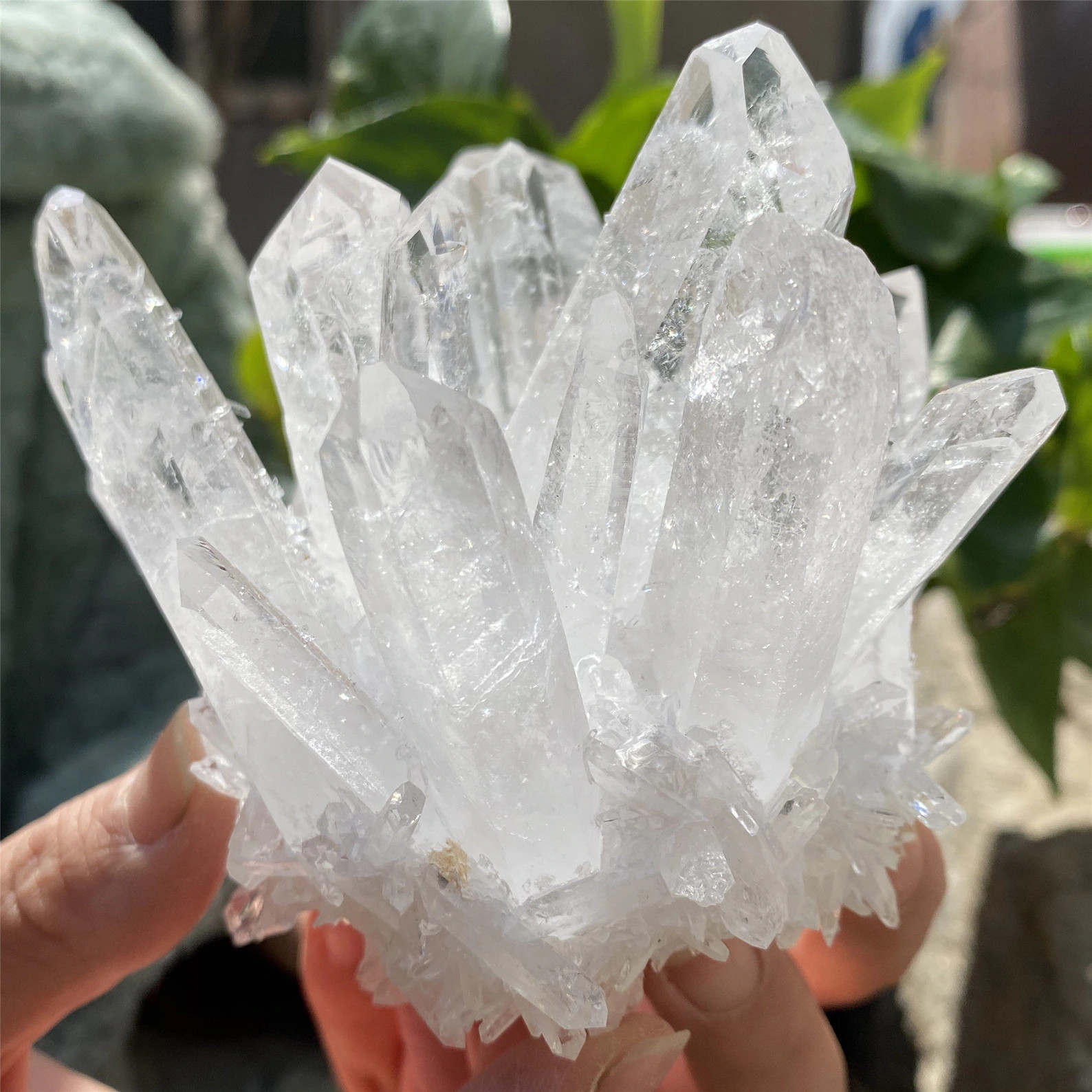 400g+ Rare Large Raw Clear Quartz Crystal Cluster Quartz Mineral Specimens Decor