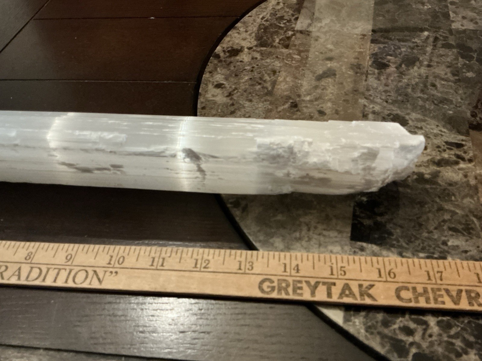 5 Lbs 6 Oz. Natural white selenite gypsum crystal raw stone specimen, 17” Long