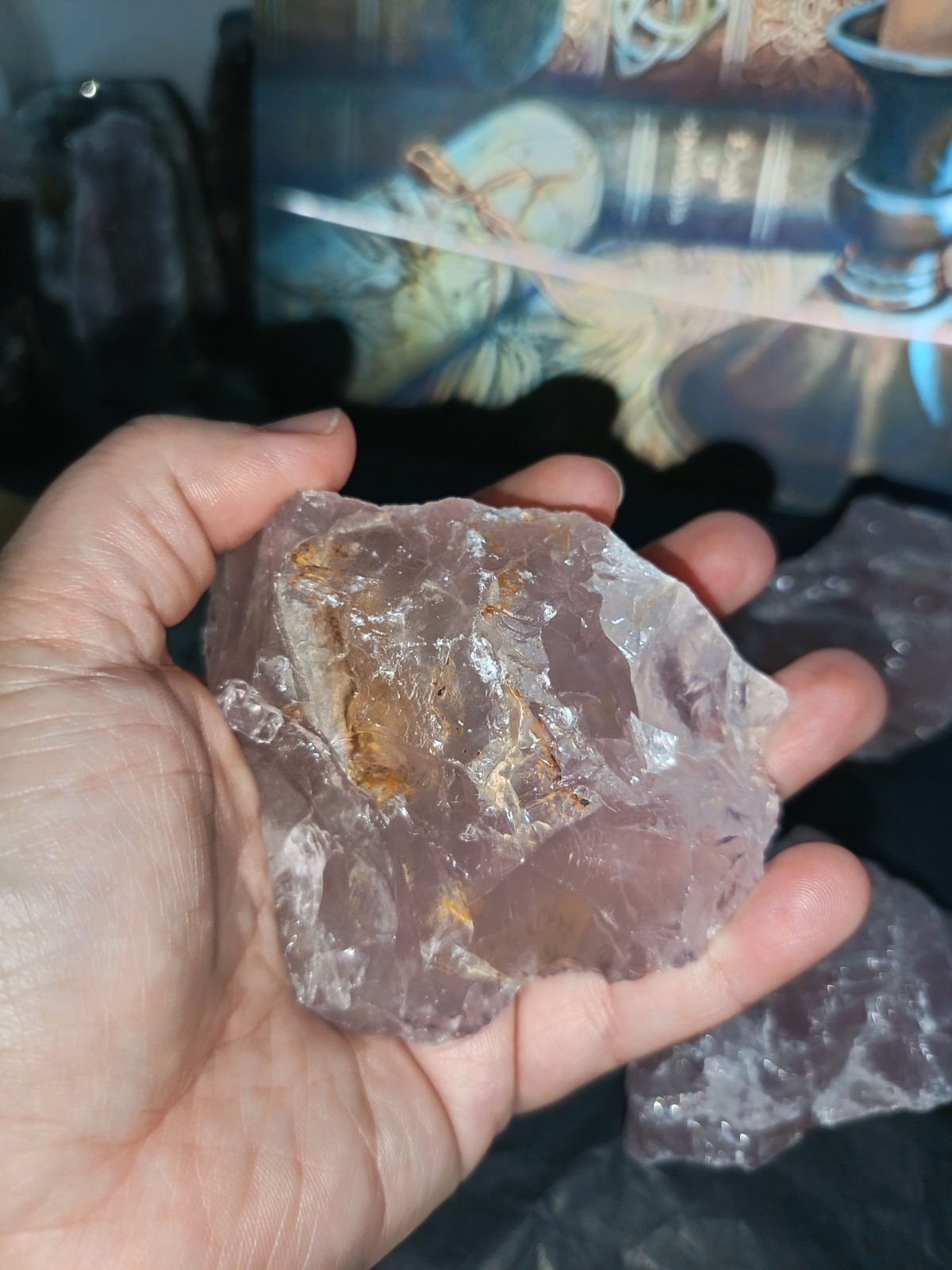 Rose Quartz Raw Crystal Chunk 200-300g