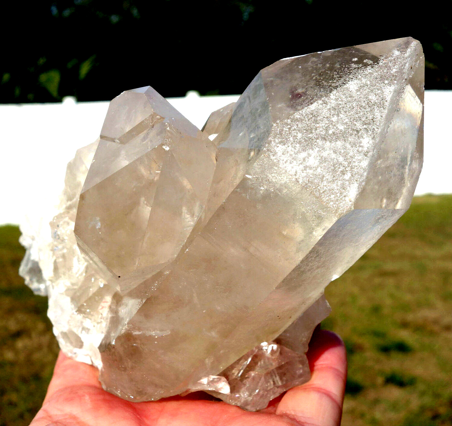 Stunning Natural SMOKY QUARTZ Crystal Points Generator Cluster Brazil 2 Pounds