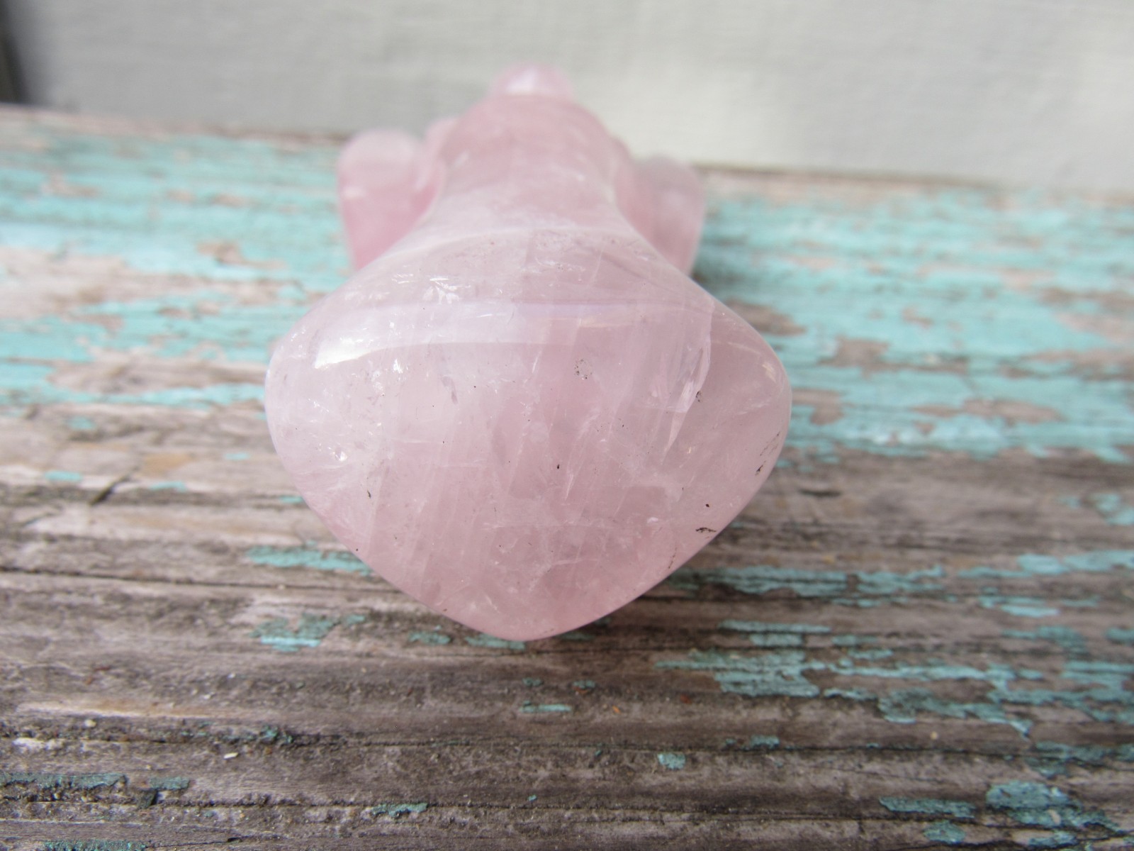 Rose Quartz Angel 4-inch Carved Crystal Guardian Statuette Figure
