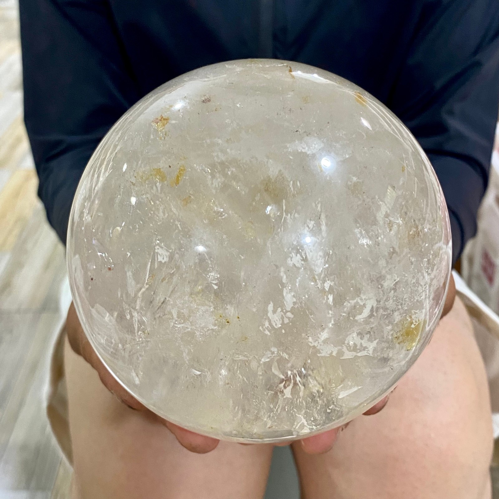5.04LB Natural clear quartz sphere quartz crystal ball reiki Energy healing