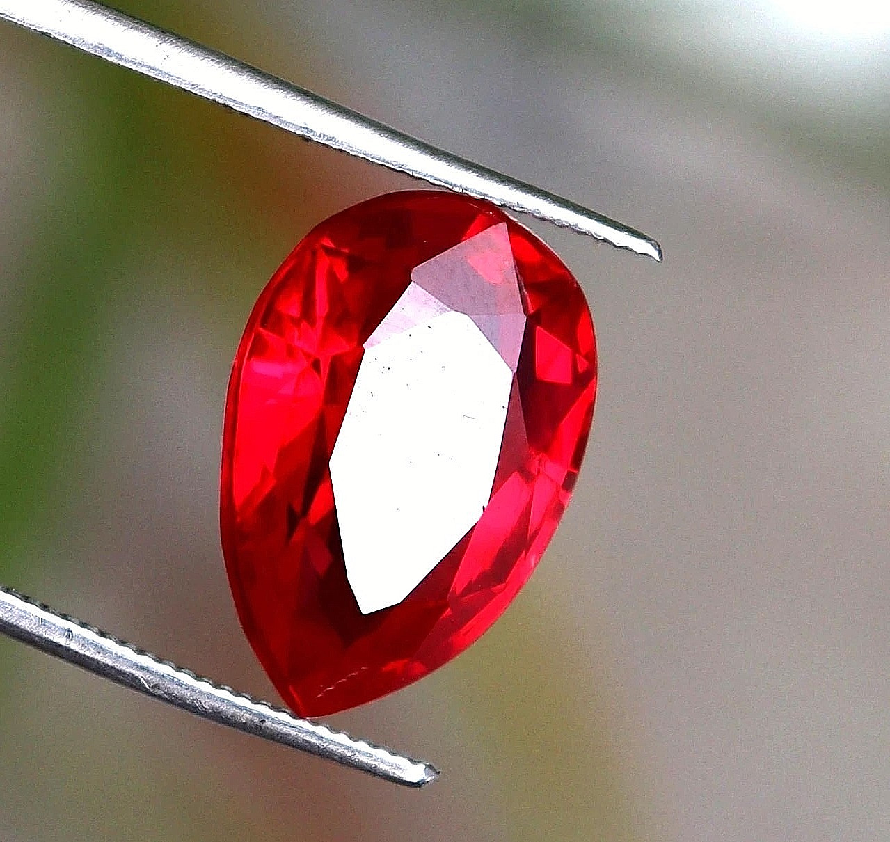 8-10 Ct Red Ruby BURMA Pigeon Blood Pear Cut Certified Loose Gemstone Best Offer