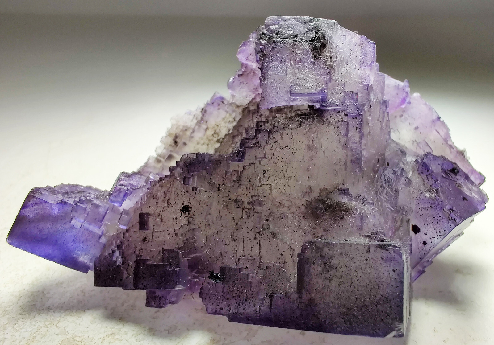 Fluorite crystals with Bitumen. Cave-in-Rock, Illinois. 98 grams.
