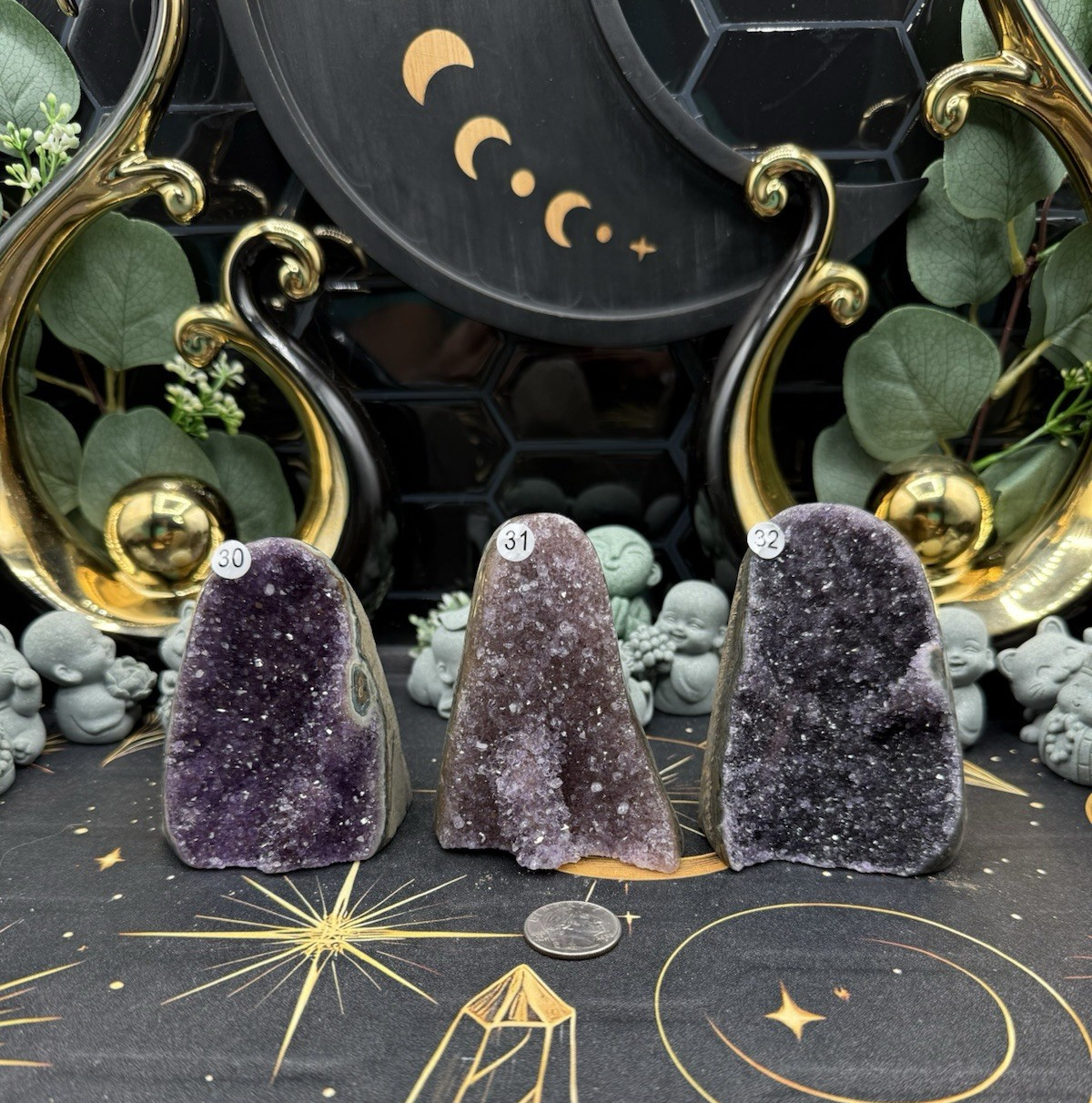 Natural Brazilian Amethyst Cut-Base Galaxy Sparkle on All Free shipping
