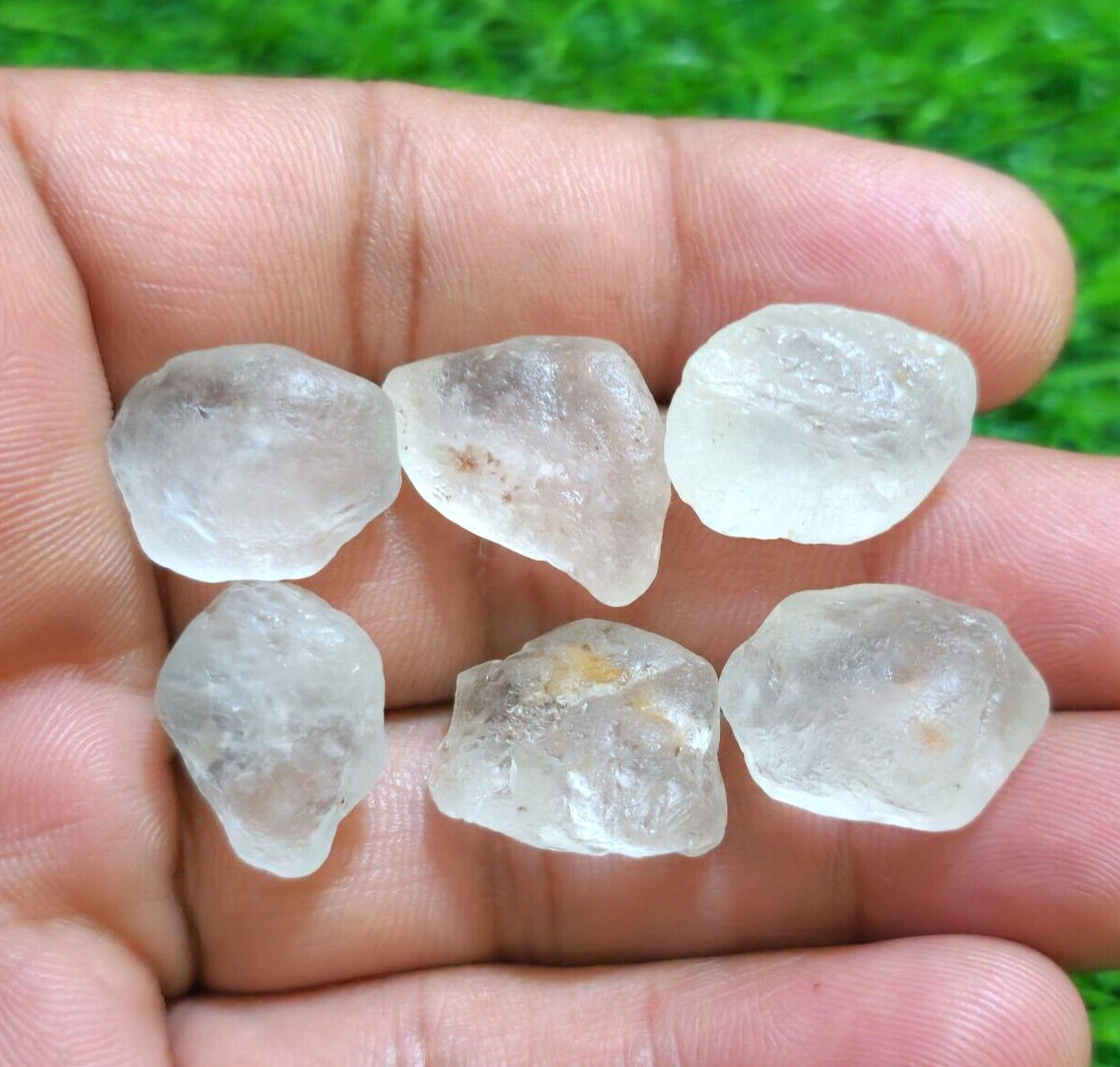 Size 18-19 MM Rare A+6 Pcs Lot White Topaz Raw Loose Gemstone Jewelry For Making