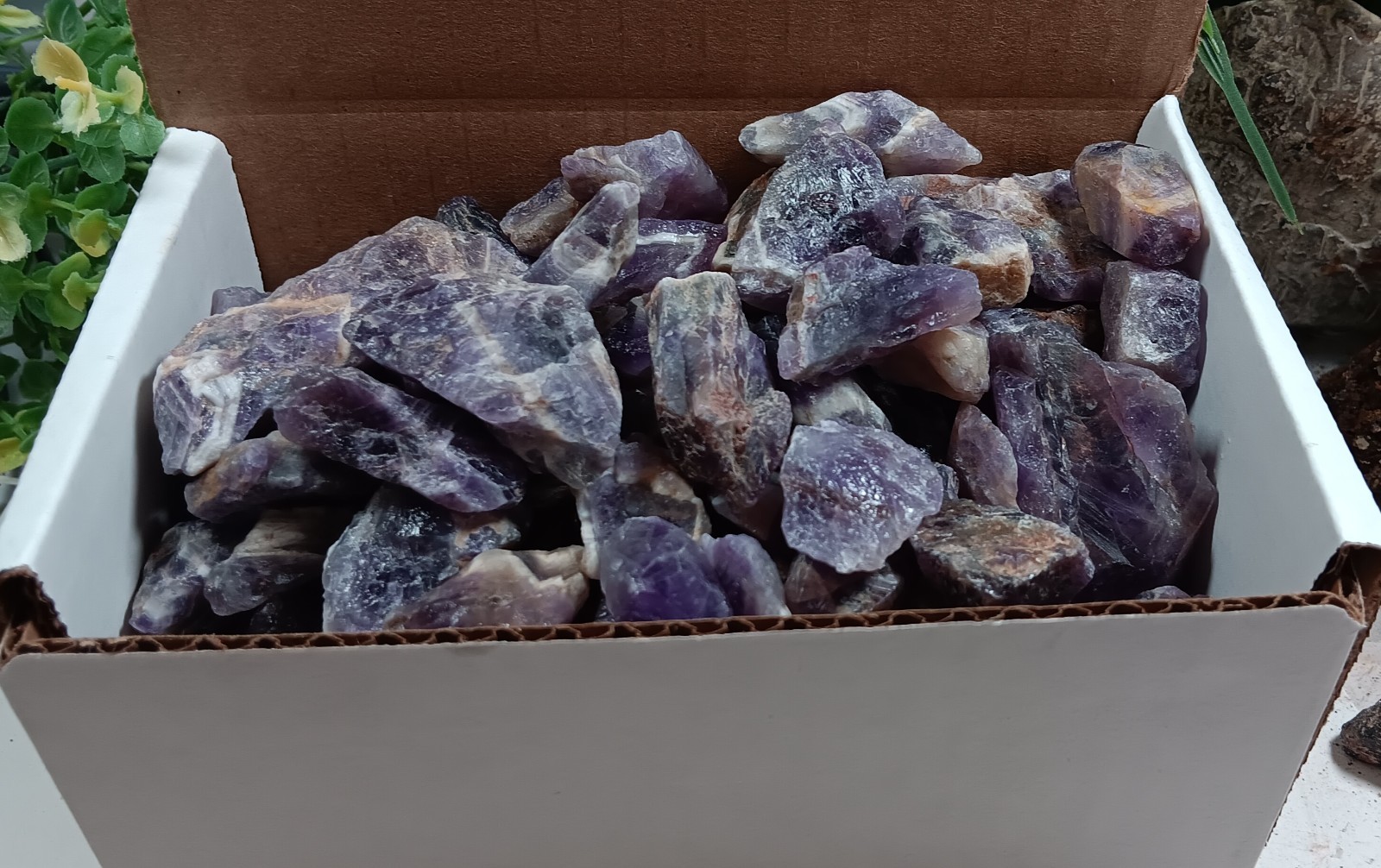 2.5 Pound Lot Amethyst crystal chevron amethyst Zambia all natural Lot 3