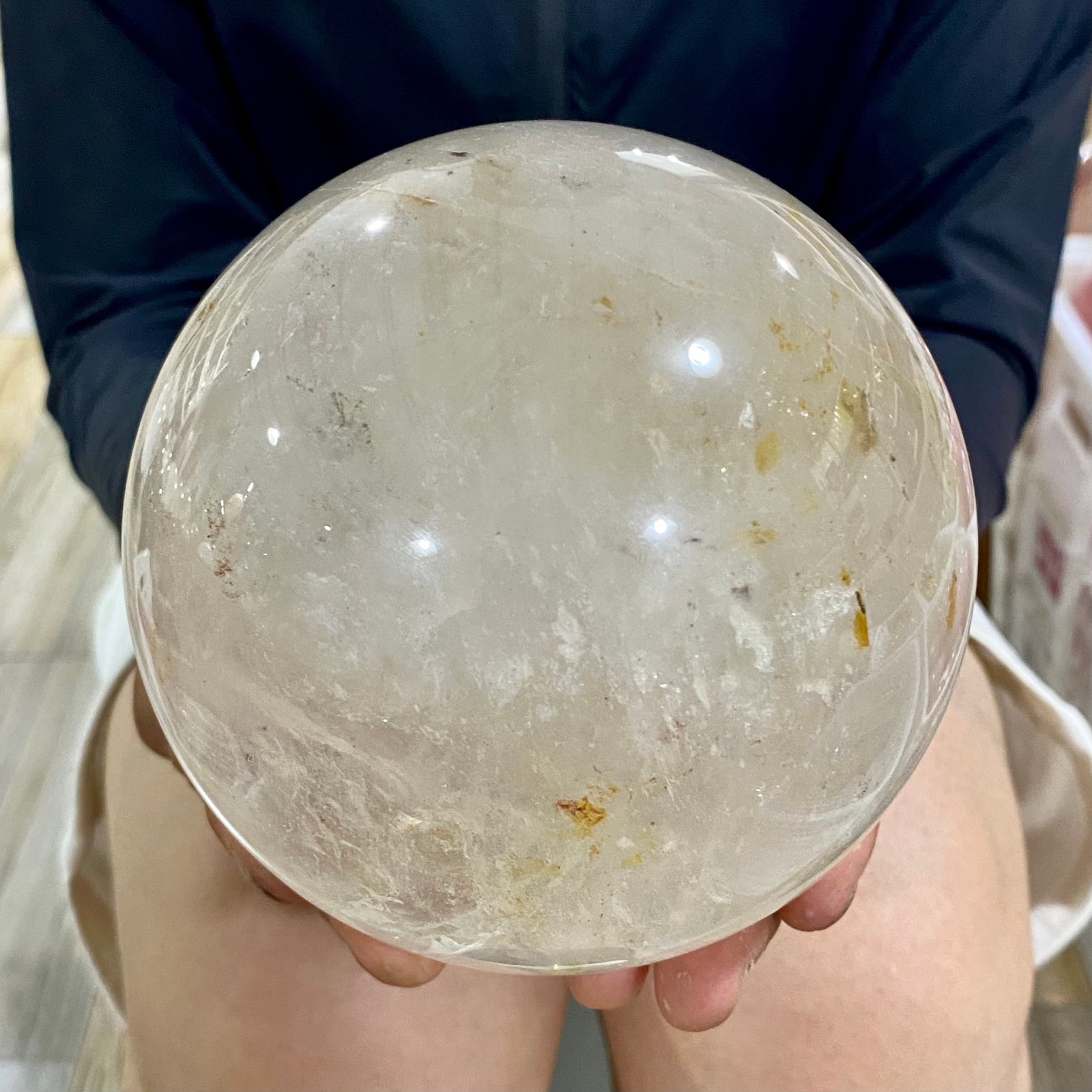 5.04LB Natural clear quartz sphere quartz crystal ball reiki Energy healing