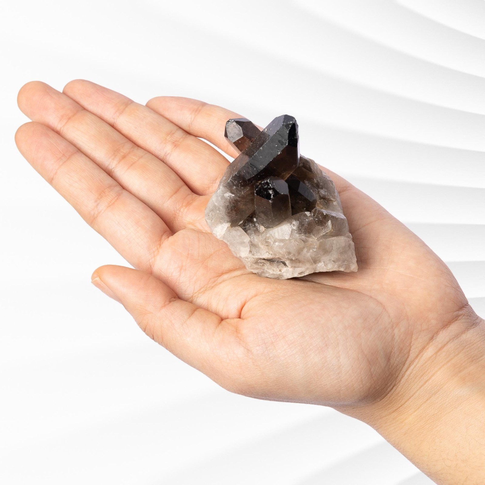 Smoky Quartz Cluster Natural Crystal Point Rough Quartz Specimen Gift Decor