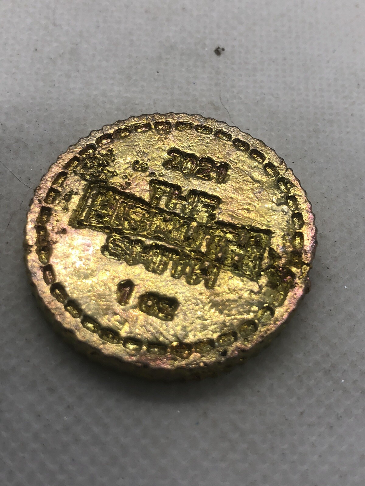 Bismuth crystal Coins Sun/Moon