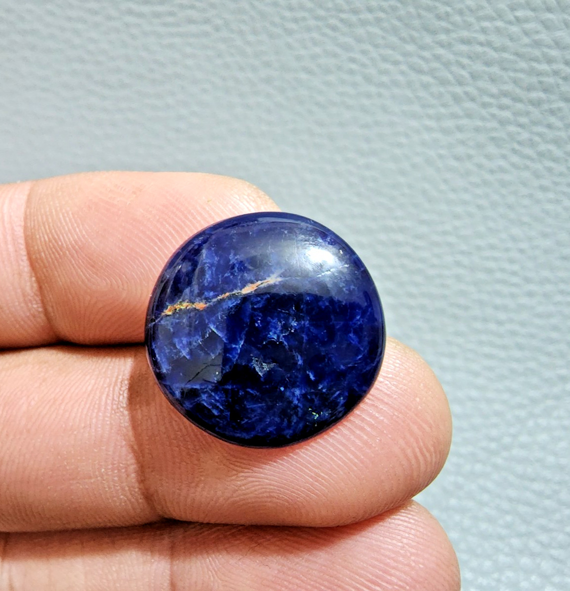 12 Crt Beautiful A+ African Sodalite Cabochon Round Shape Loose Gemstone Jewelry