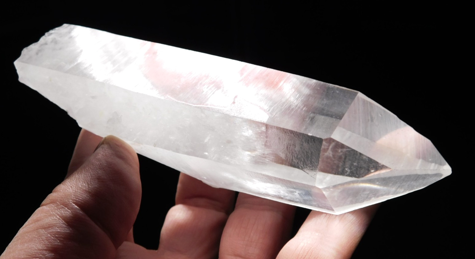 Long! Semi Translucent LEMURIAN Quartz Crystal From Brazil 318gr