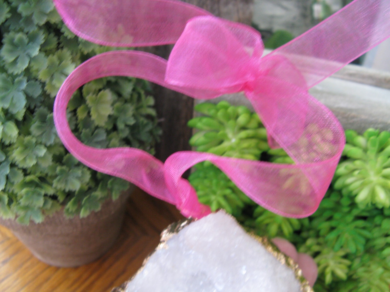 New XXL Angel Aura Natural Quartz Crystal Druzy Geode Christmas Ornament