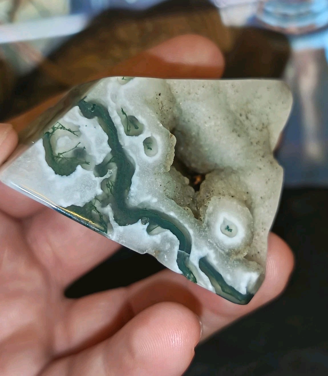 Small Green Moss Agate Polished Crystal Freeform 50-100g