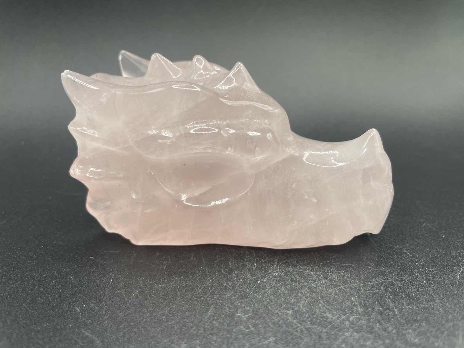 Rose Quartz Dragon Head 205g