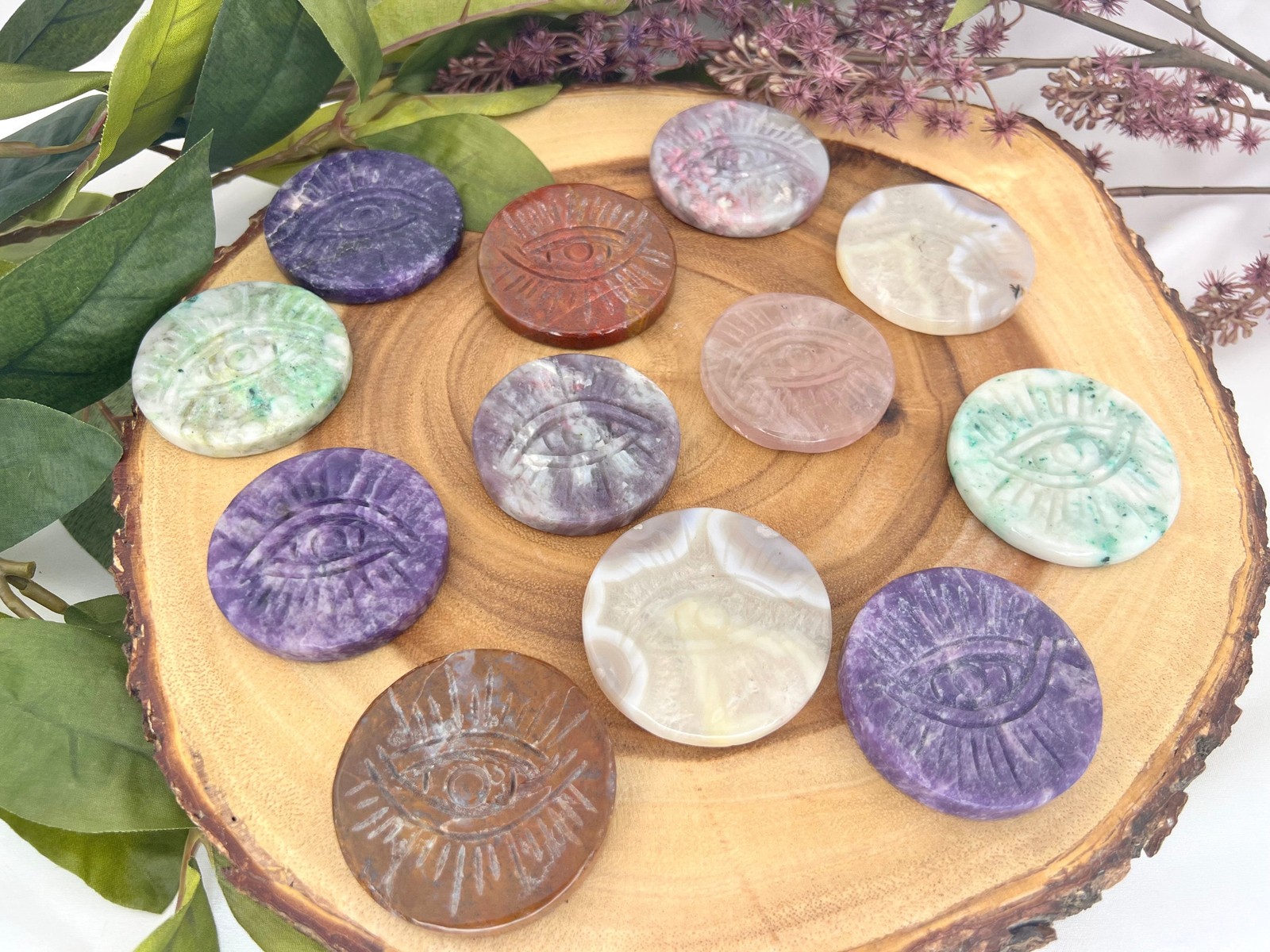 Mookaite Jasper All Seeing Eye Palm Stone – Mookaite Jasper Providence Eye –
