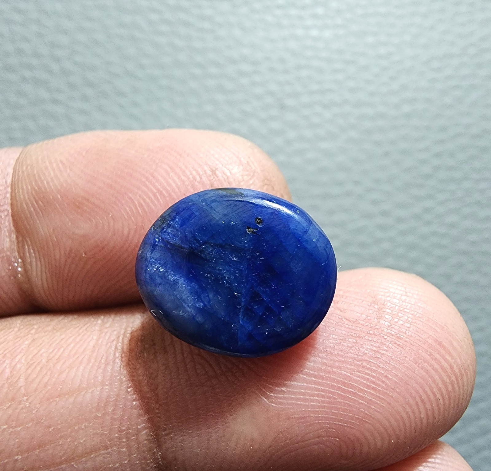 14.80Ct Rare Blue Sapphire Oval Shape Cabochon Loose Gemstone Smooth Polished