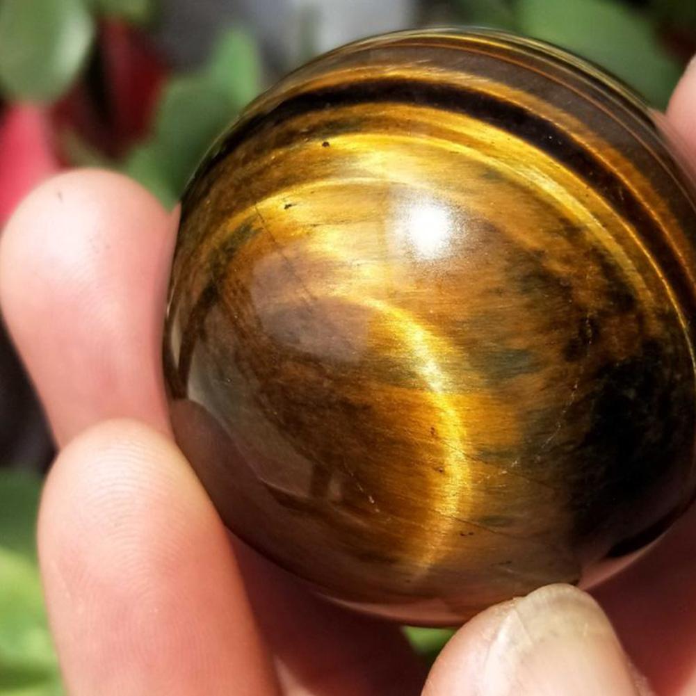 3pcs Natural Healing Stone Rare Tiger Eye Crystal Ball Gemstone Sphere