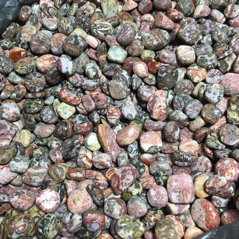 50g Leopard stone polish Tumbled stone healing reiki small size 4-9mm