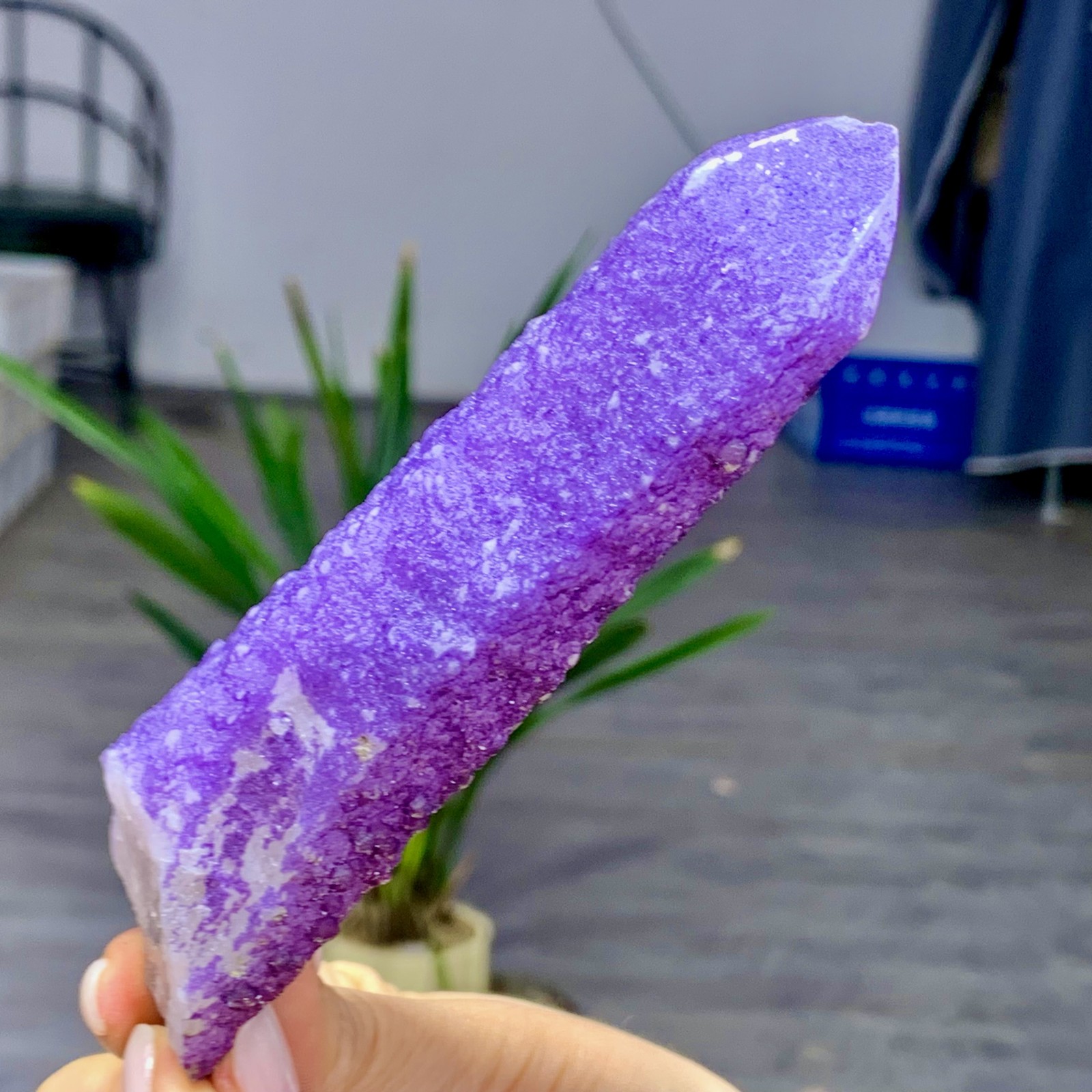 171GNatural Inner Mongolia purple fluorite crystal calcite symbiotic mineral