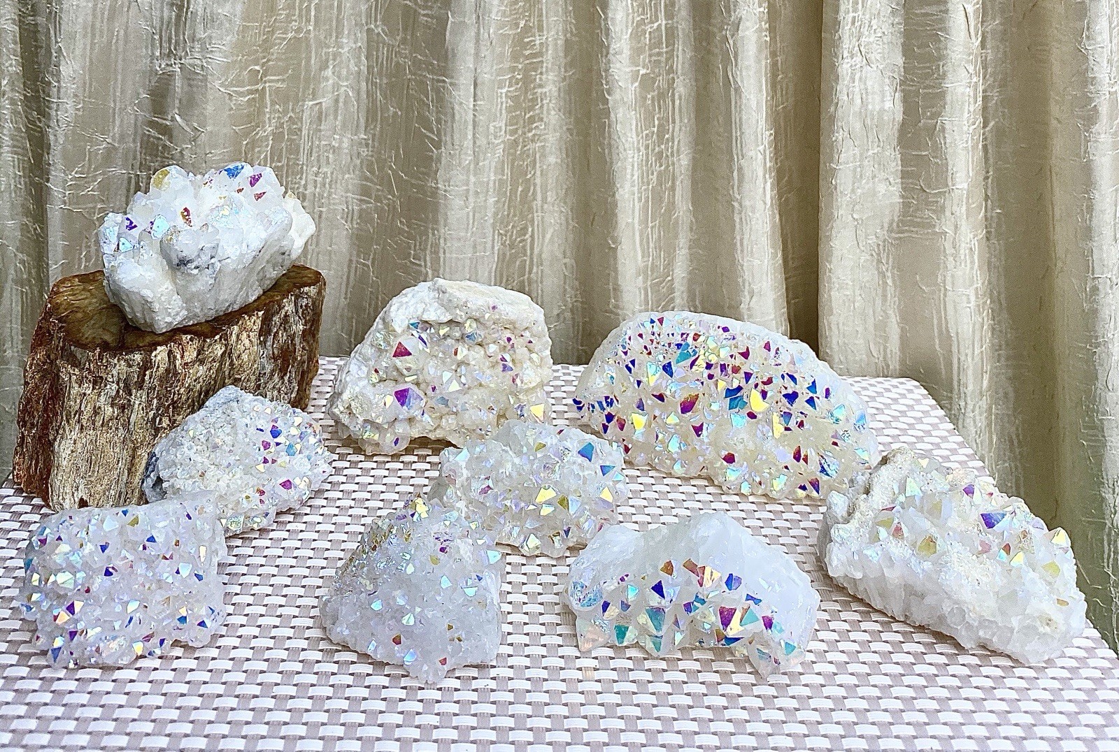 Wholesale 2 Lbs Angel Aura Quartz Cluster Natural Crystal