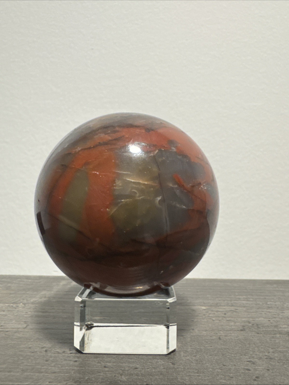 Polychrome Jasper Crystal Sphere 435 Grams 66 mm