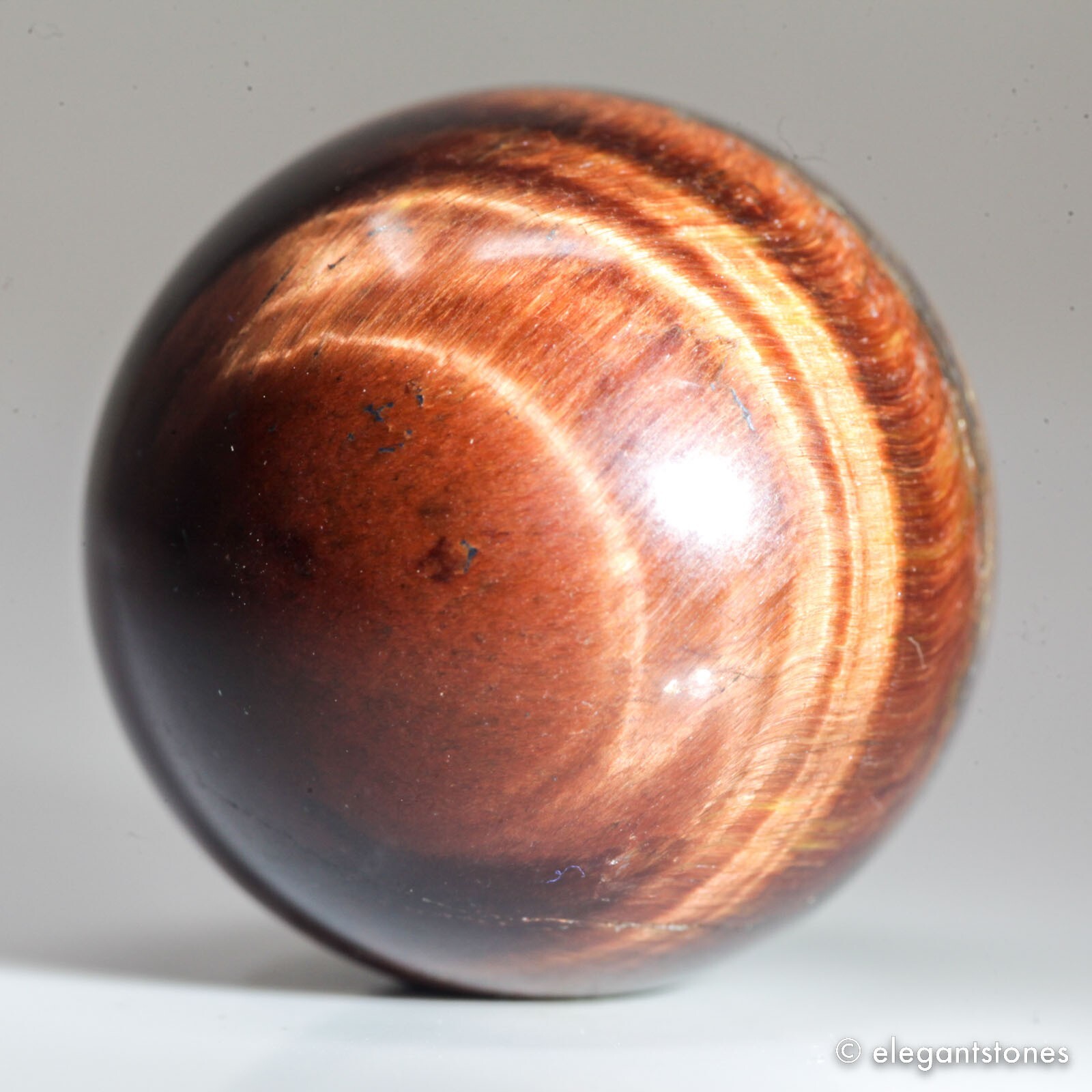 26g26mm Red Tiger Eye Sphere Crystal Ball Natural Quartz Healing Gemstone Chakra