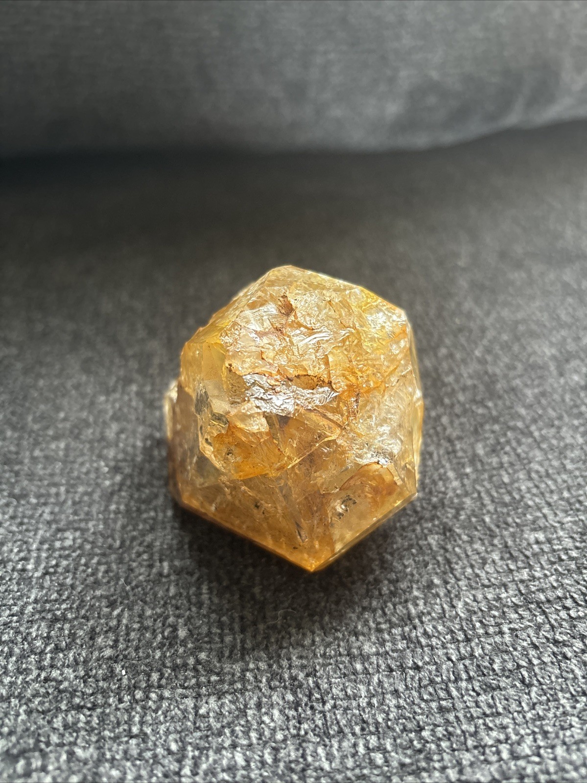 Herkimer Diamond Quartz Crystal “Golden Healer” 3in x 2.5in, 11.5oz