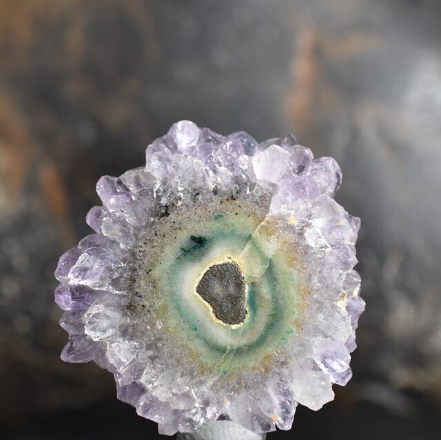 Amethyst Stalactite Flower Slice Uruguay polished Both Sides Jewelry Wire Wrap