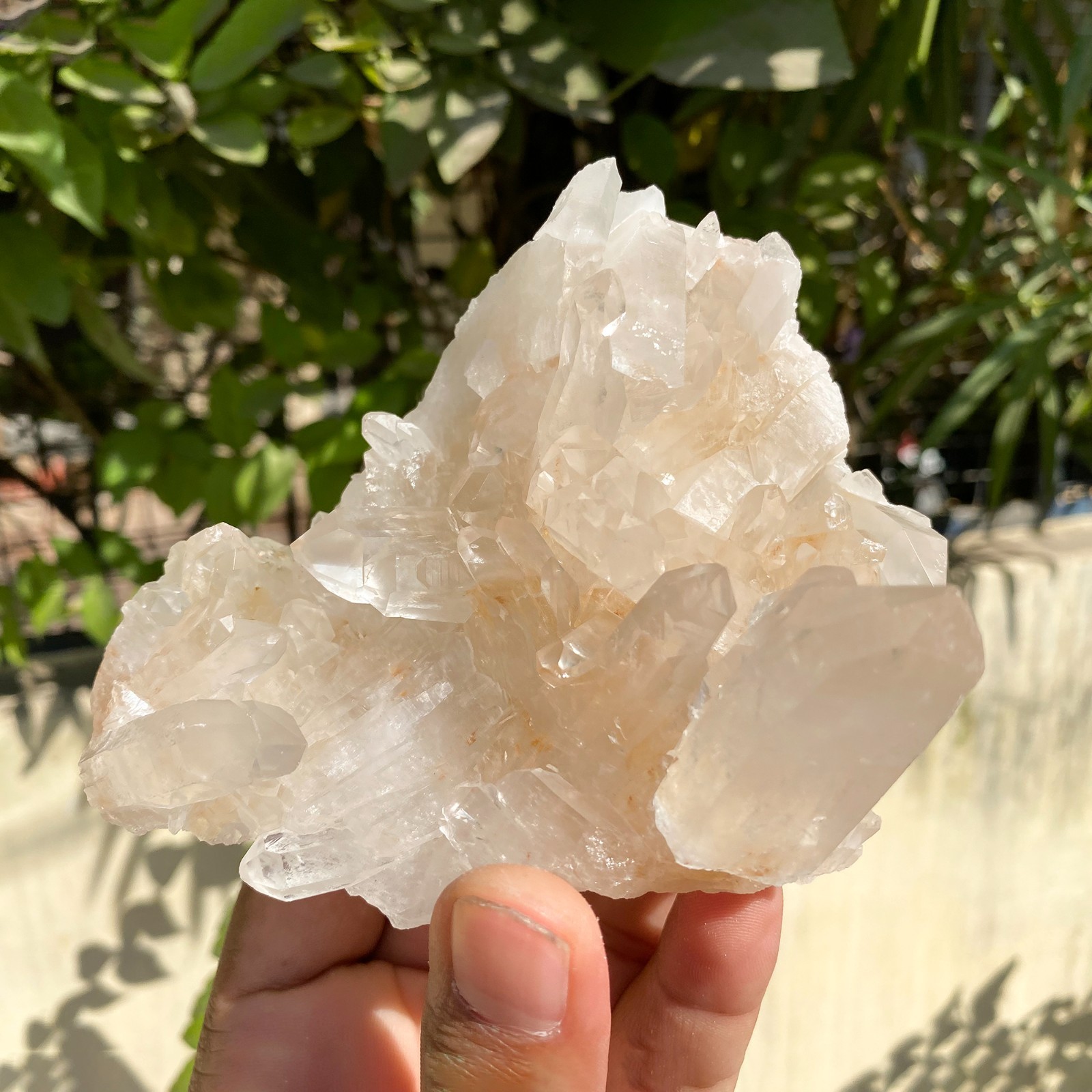 Crystal Healing Minerals Stone Natural Himalayan Pink with White 1.10 lbs