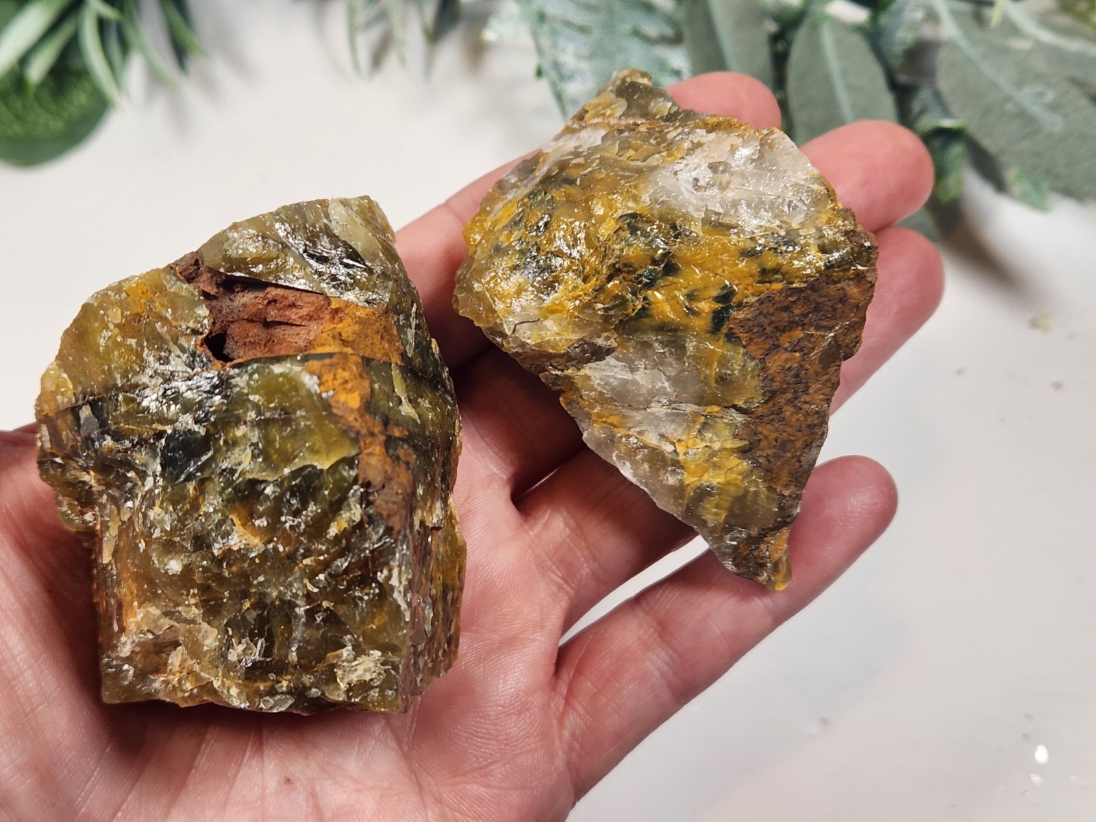 2 Nellite Mineral Specimen Lot 223g Total Weight South AFRICA Z9 1