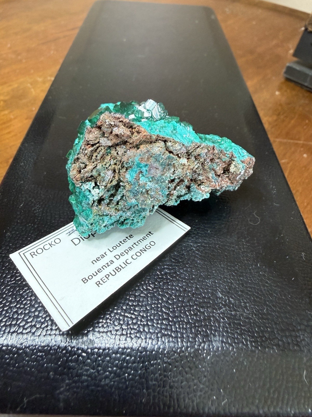 84.7g Gem Dioptase Crystal Cluster Mineral Specimen Bouenza Department, Congo
