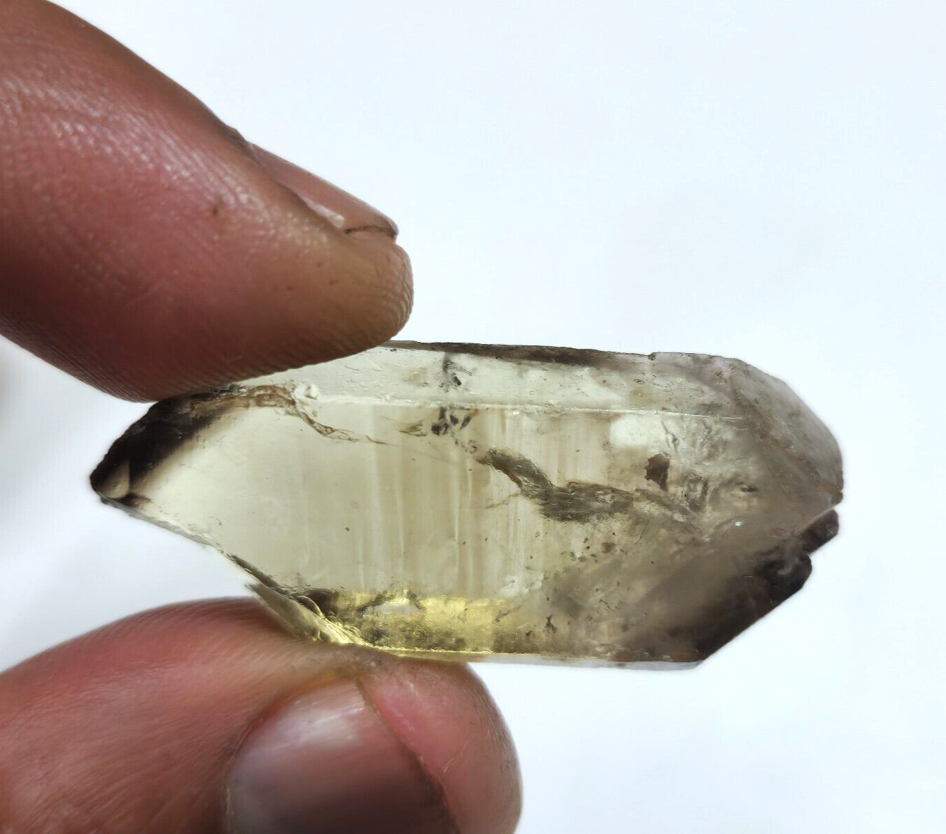 Beautiful Lemon Bio Quartz Raw 57 Crt 41x18x8 MM Loose Gemstone For Jewelry