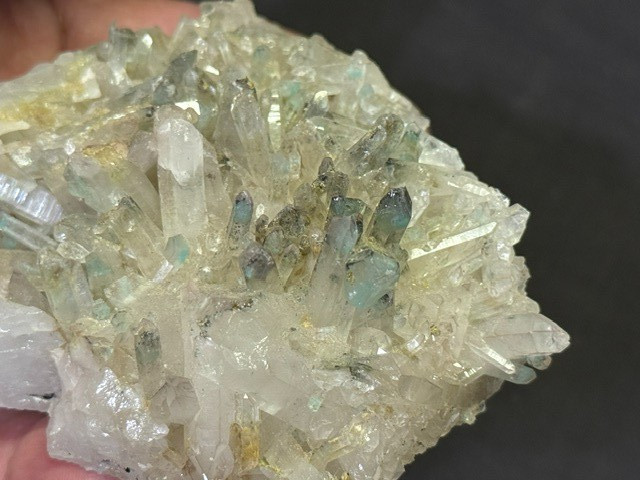 SEE VIDEO: RARE AJOITE INCLUDED QUARTZ CLUSTER, MESSINA MINE ,SOUTH AFRICA