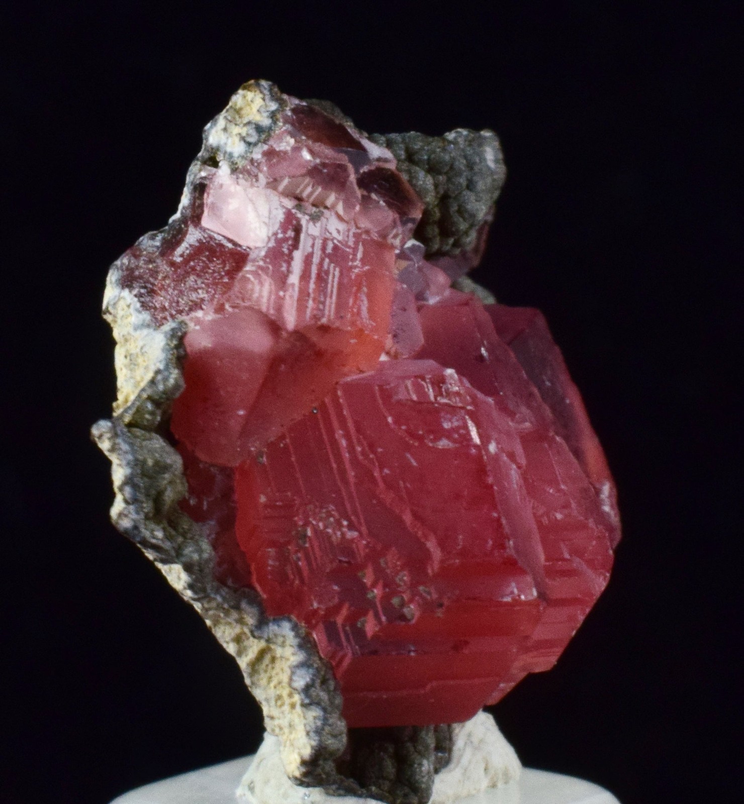 2.1cm RHODOCHROSITE STEPPED CRYSTALS PERU OLD STOCK UCHUCCHACUA MINE RB731