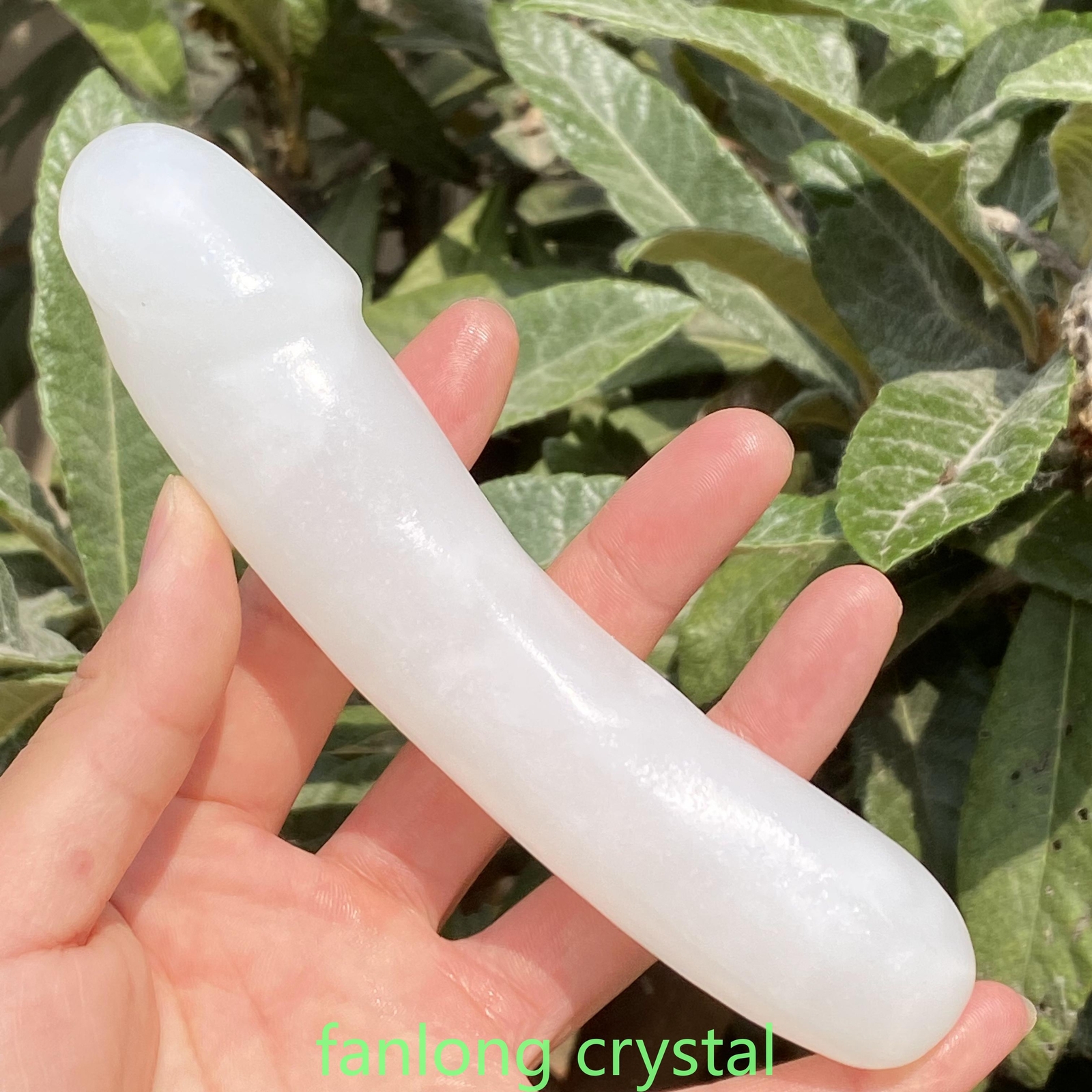 6in Natural White jade Male Penis Quartz Crystal Skull Massager scrub Gem 1PC
