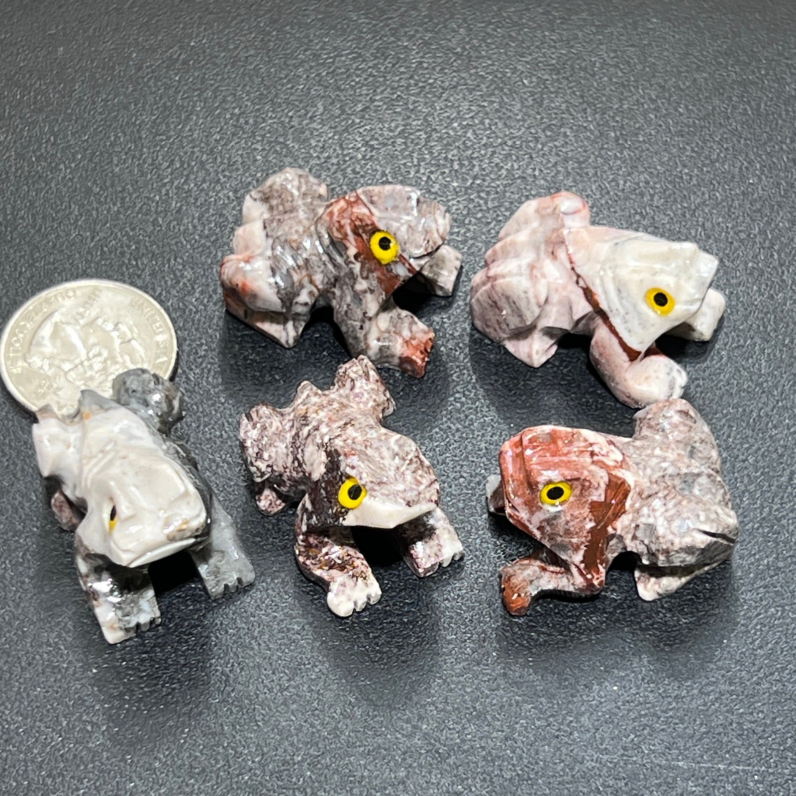 Small Soapstone Animal Carvings (Packs of 10) Wholesale Miniature Figurines