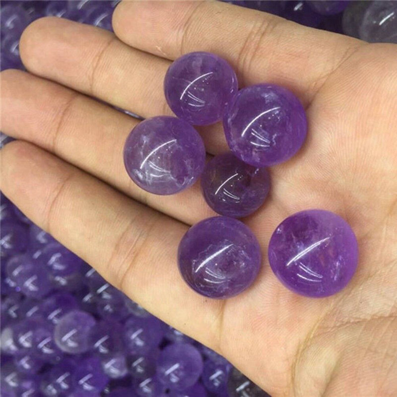 Natural Dreamy Amethyst Sphere Quartz Crystal Energy Mineral Stone Ball + Base