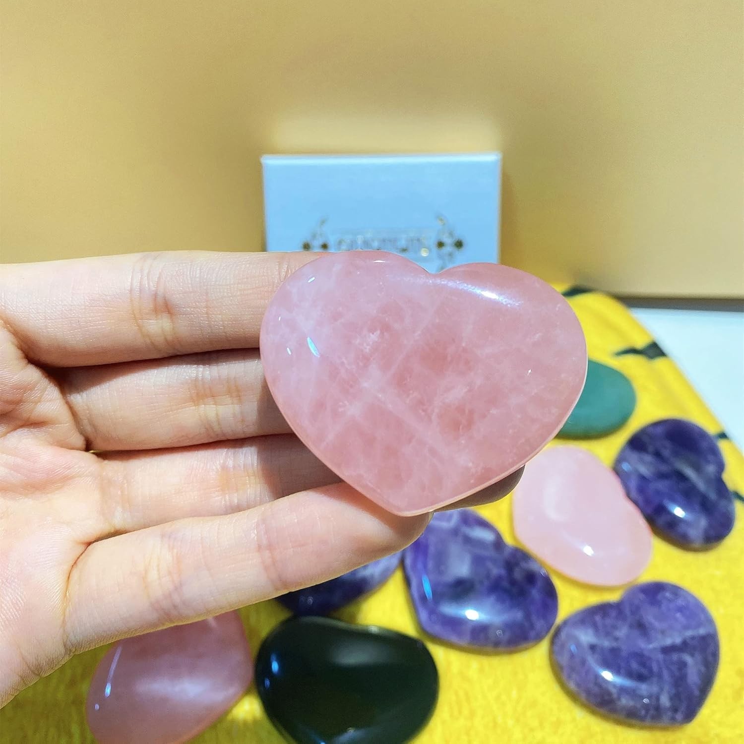 Cuarzo Rosa Corazon Piedra Cristales Curativos Piedras Amor Decoracion Bolsillo3