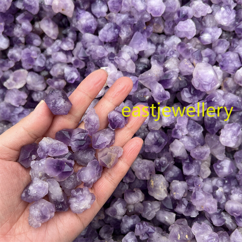 A+ 50g Natural Amethyst Rough Quartz Crystal Mineral Specimens Reiki Healing