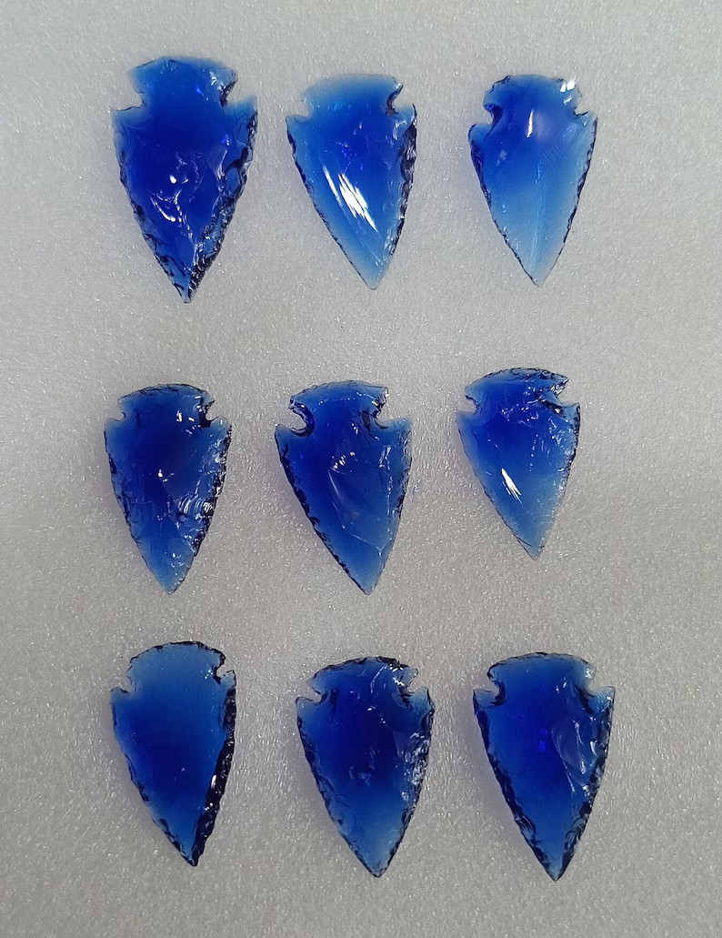 Blue Obsidian Arrowhead Stone – Stunning Display Piece or Jewelry Making