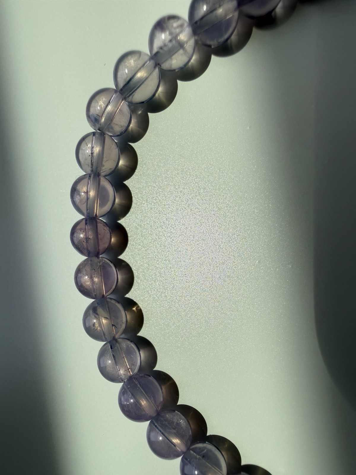 5mm Transparent Lavender Moon Quartz Bracelet | Soft Lilac Gemstone Bracelet