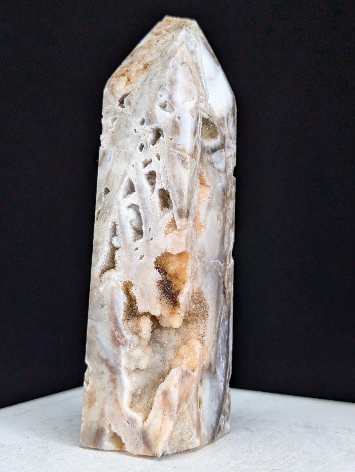 Sphalerite Tower Druzy Crystal Large Gemstone Point Chakra Wand