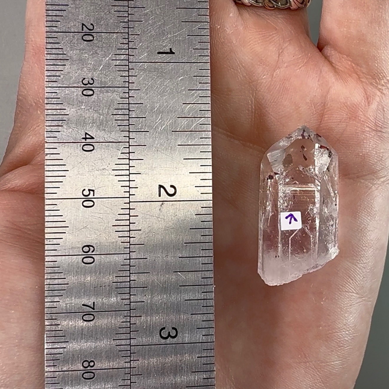 3 Moving Bubbles! Rare Harlequin Brandberg Quartz Enhydro w Lilac Phantoms