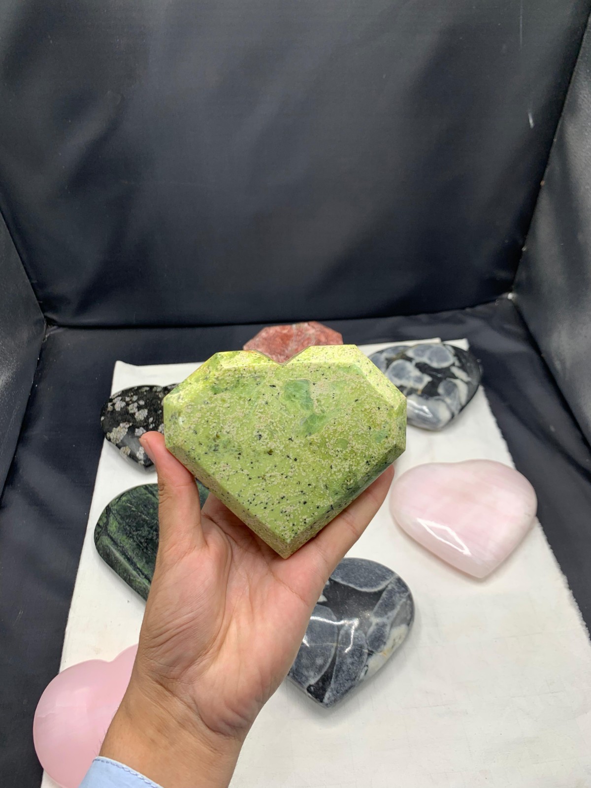 10.5KG Mixed Gemstone Hearts Bulk Lot Large Size Crystal Hearts Premium Quality
